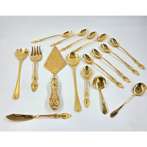 Oneida 1881 Rogers Gold Electroplate Flatware 16 PCS NEW OLD STOCK - FABULOUS